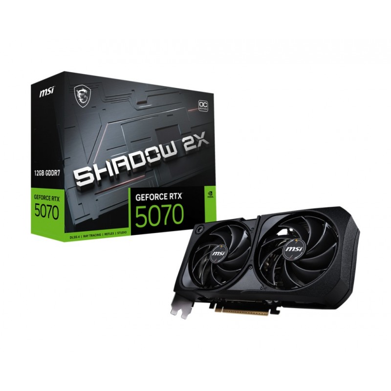 MSI GeForce RTX 5070 12G SHADOW 2X OC NVIDIA 12 GB GDDR7 MSI GeForce RTX 5070 12G SHADOW 2X OC NVIDIA 12 GB GDDR7
