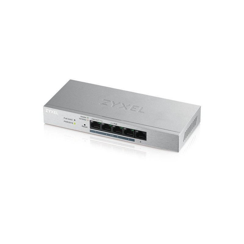 Zyxel GS1200-5HP v2 Gestito Gigabit Ethernet (10 100 1000) Supporto Power over Ethernet (PoE) Grigio