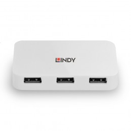 Lindy 43143 hub di interfaccia USB 3.2 Gen 1 (3.1 Gen 1) Type-A 5000 Mbit s Bianco