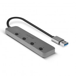 Lindy 43309 hub di interfaccia USB 3.2 Gen 1 (3.1 Gen 1) Type-A 5 Mbit s Grigio