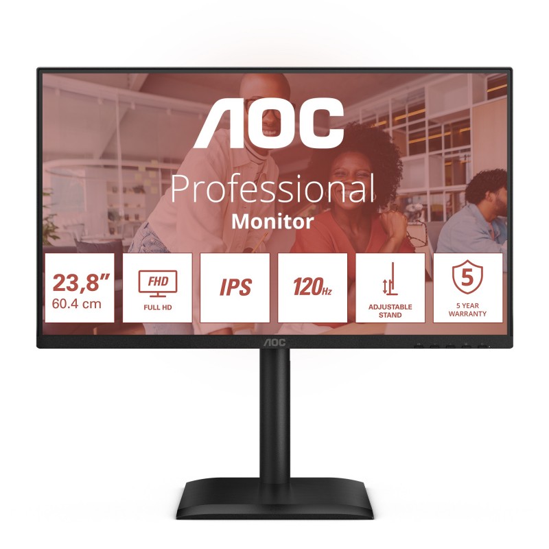 AOC 24E4U Monitor PC 60,5 cm (23.8") 1920 x 1080 Pixel Full HD LED Nero