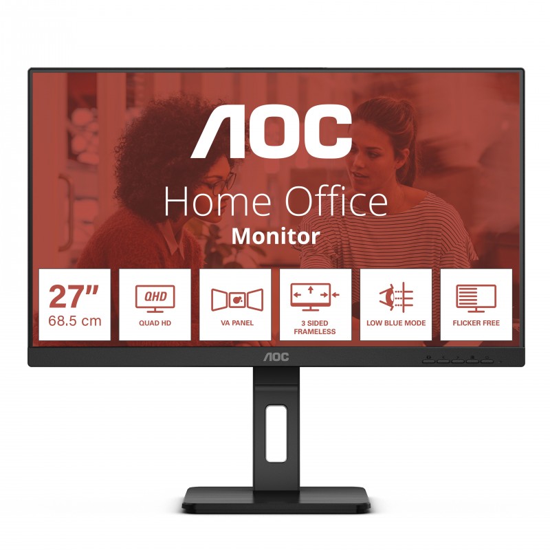 AOC Q27E3UMF Monitor PC 68,6 cm (27") 2560 x 1440 Pixel Quad HD Nero AOC Q27E3UMF Monitor PC 68,6 cm (27") 2560 x 1440 Pixel Quad HD Nero