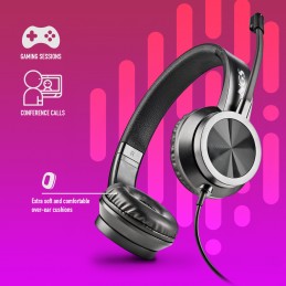 NGS MSX 11 PRO Auricolare Cablato A Padiglione Giocare Nero