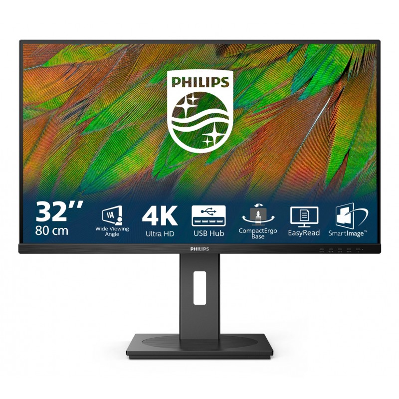 Philips 3000 series 32B1N3800 00 Monitor PC 81,3 cm (32") 3840 x 2160 Pixel 4K Ultra HD LCD Nero