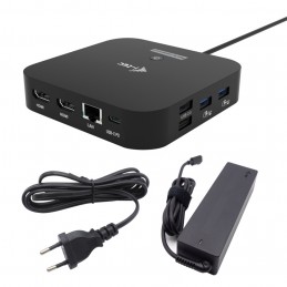 i-tec USB-C Dual HDMI Docking Station with Power Delivery 100 W + Universal Charger 100W