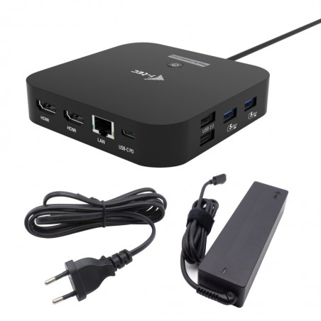 i-tec USB-C Dual HDMI Docking Station with Power Delivery 100 W + Universal Charger 100W
