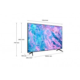 Samsung Series 7 TV UE50CU7170UXZT Crystal UHD 4K, Smart TV 50" Processore Crystal 4K, OTS Lite, Black 2023