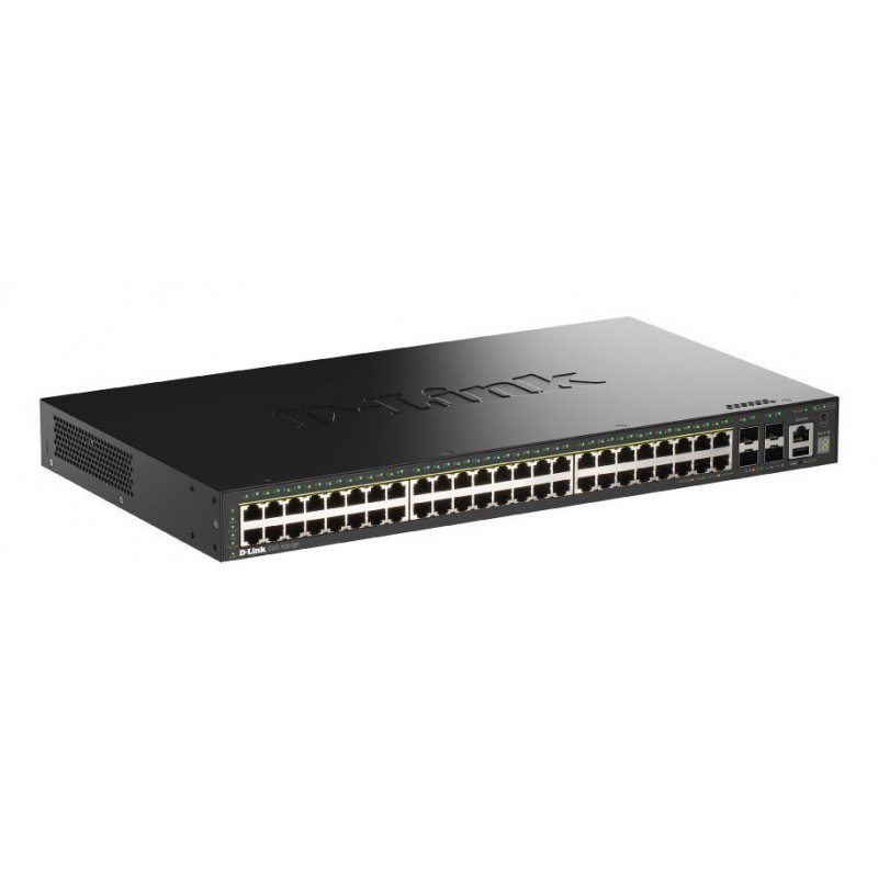 D-Link DGS-1530-52P E switch di rete Gestito L2 Gigabit Ethernet (10 100 1000) Supporto Power over Ethernet (PoE) Nero