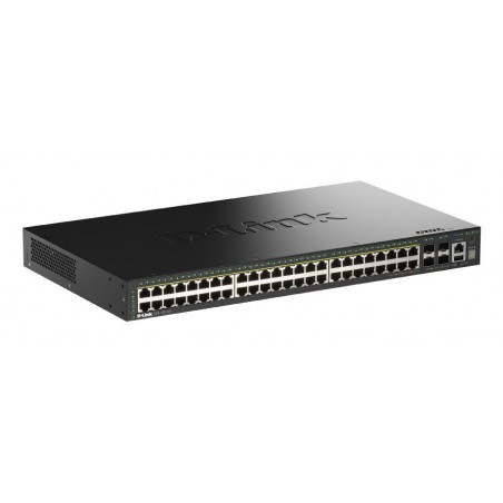 D-Link DGS-1530-52P E switch di rete Gestito L2 Gigabit Ethernet (10 100 1000) Supporto Power over Ethernet (PoE) Nero