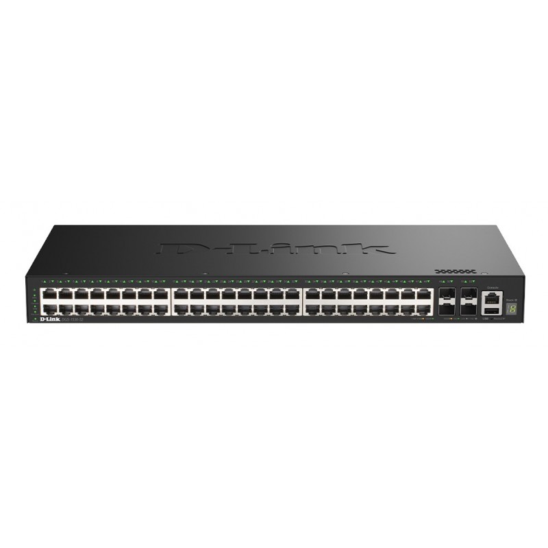 D-Link DGS-1530-52 E switch di rete Gestito L2 Gigabit Ethernet (10 100 1000) Nero