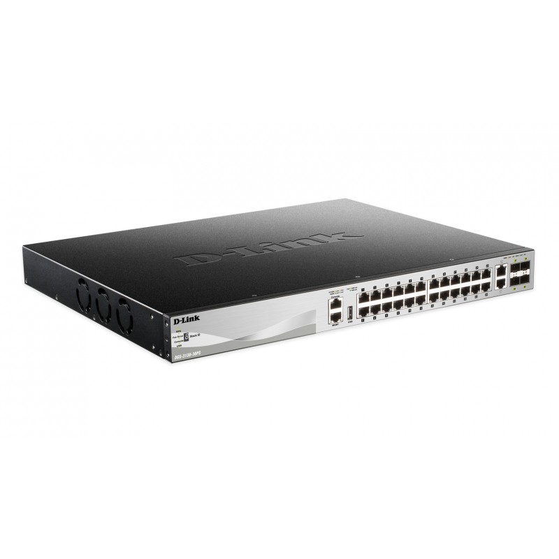 D-Link DGS-3130-30PS Gestito L3 Gigabit Ethernet (10 100 1000) Supporto Power over Ethernet (PoE) Nero, Grigio