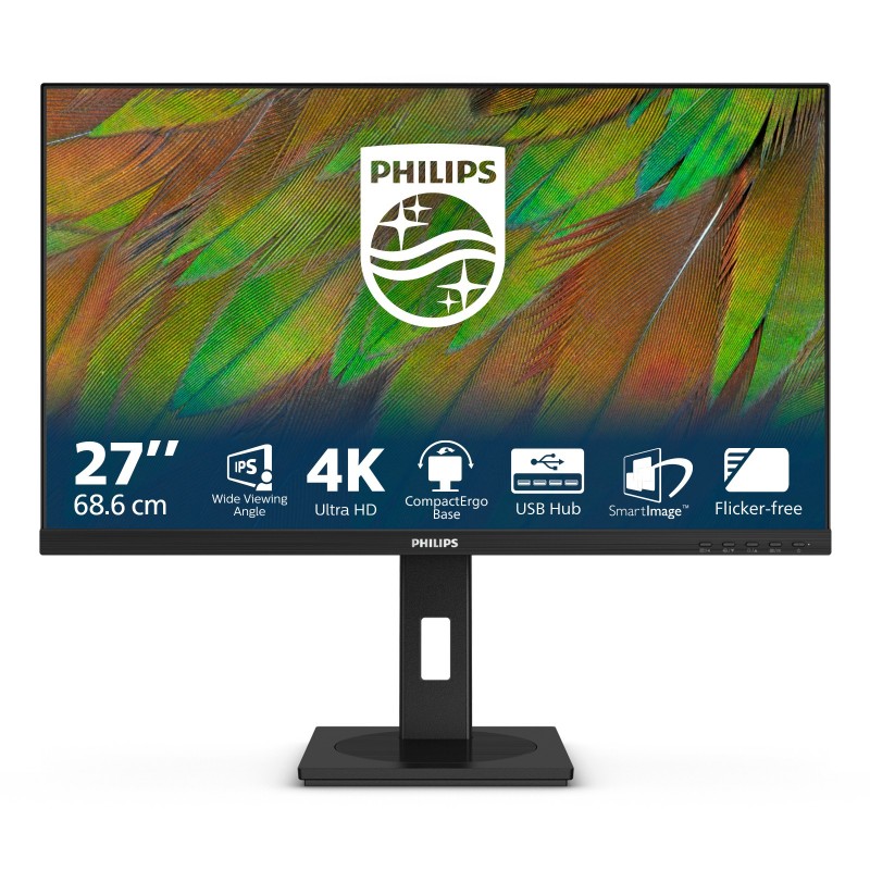 Philips 3000 series 27B1N3800 00 LED display 68,6 cm (27") 3840 x 2160 Pixel 4K Ultra HD LCD Nero