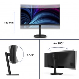 Philips 3000 series 34B2U3600C 00 Monitor PC 86,4 cm (34") 3440 x 1440 Pixel Wide Quad HD LCD Nero