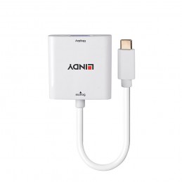 Lindy 43355 cavo e adattatore video USB tipo-C VGA (D-Sub) Bianco