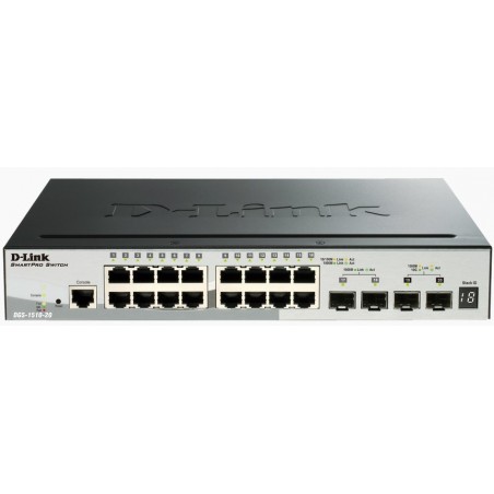D-Link DGS-1510-20 switch di rete Gestito L3 Gigabit Ethernet (10 100 1000) Nero
