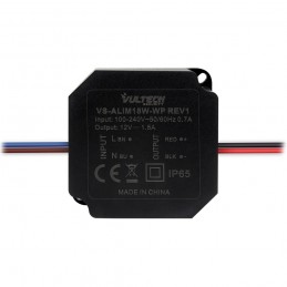 Vultech Security Alimentatore 12V 1,5A IP65 Waterproof