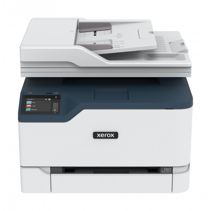 Xerox C235 A4 22 ppm Copia Stampa Scansione Fax wireless con stampa fronte retro PS3 PCL5e 6 ADF 2 vassoi Totale 251 fogli