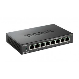 D-Link DES-108 switch di rete Non gestito Fast Ethernet (10 100) Nero