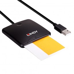 Lindy 43407 lettore di carte magnetiche USB Nero