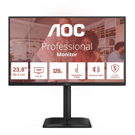 AOC E4 24E4CV Monitor PC 60,5 cm (23.8") 1920 x 1080 Pixel Full HD LED Nero