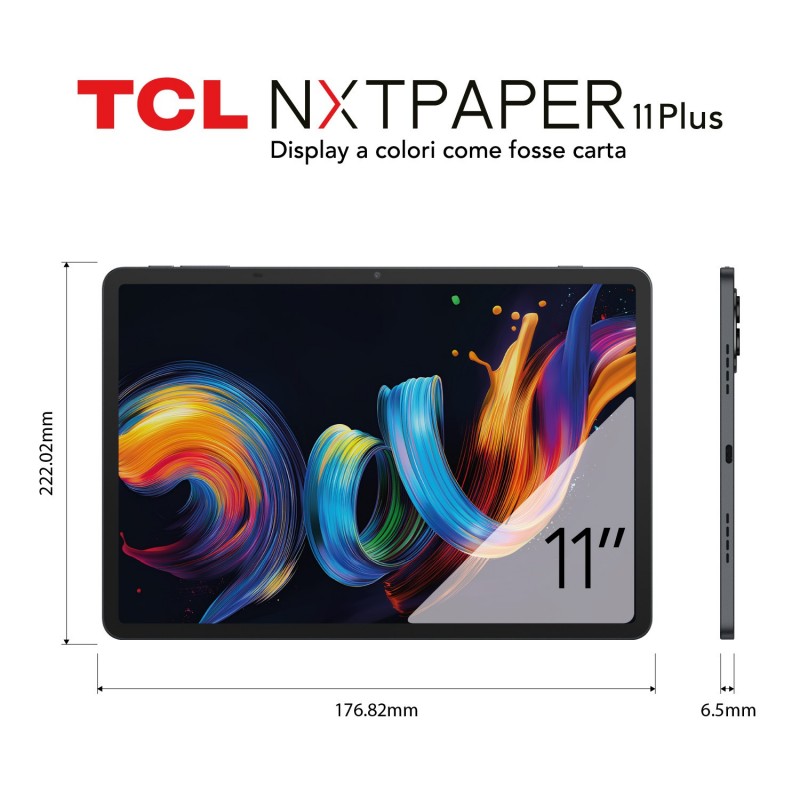 TCL NXTPAPER 11 Plus Mediatek 256 GB 29,2 cm (11.5") 8 GB Wi-Fi 5 (802.11ac) Android 15 Grigio