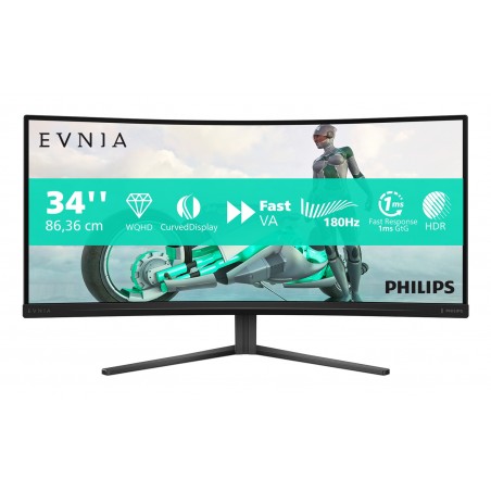 Philips Evnia 34M2C3500L 00 Monitor PC 86,4 cm (34") 3440 x 1440 Pixel Wide Quad HD LCD Nero