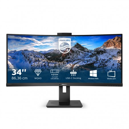 Philips P Line 346P1CRH 00 LED display 86,4 cm (34") 3440 x 1440 Pixel UltraWide Quad HD Nero