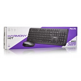 NGS HARMONY KIT (QUERTY, IT) tastiera Mouse incluso Universale RF Wireless QWERTY Italiano Nero
