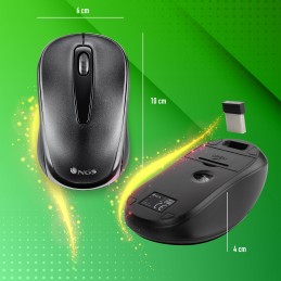 NGS EASY GAMMA mouse Ufficio Ambidestro RF Wireless Ottico 1200 DPI