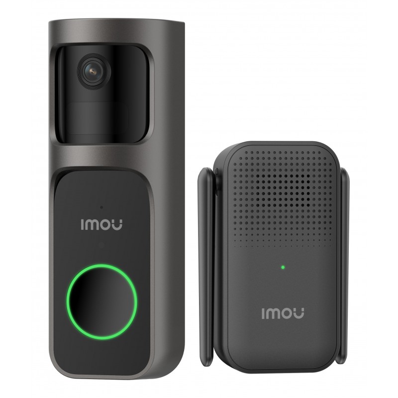 Imou Video Doorbell 2S Kit - mmagine QHD 2K | Batteria da 5000mAh166° D Visione grandangolare | 30° Orizzontale ruotabile | IR