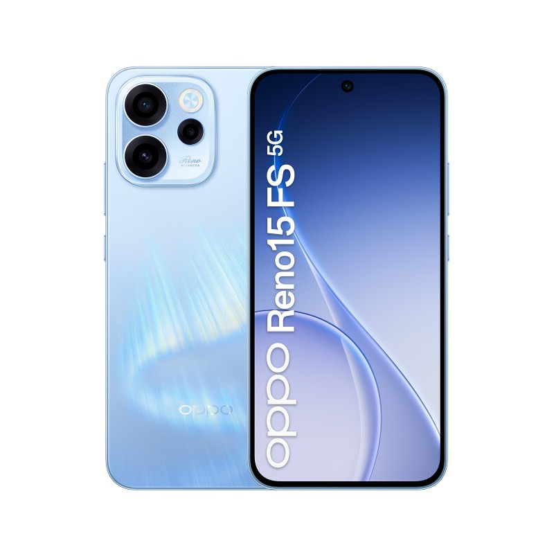 OPPO Reno15 FS 5G AI Smartphone, Tripla fotocamera 50+8+2MP, Selfie 50MP, Display 6.57” 120HZ AMOLED FHD+, 6500mAh, RAM