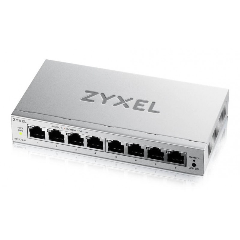 Zyxel GS1200-8V3 Gestito L2 Gigabit Ethernet (10 100 1000) Desktop Grigio