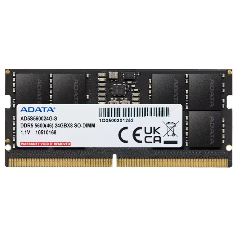 ADATA AD5S560024G-S memoria 24 GB 1 x 24 GB DDR5 5600 MT s 262-pin SO-DIMM