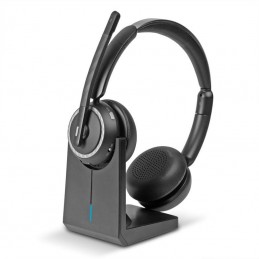 Lindy L118 Auricolare Cablato A Padiglione Ufficio USB tipo-C Bluetooth Base di ricarica Nero