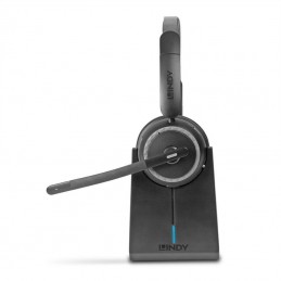 Lindy L118 Auricolare Cablato A Padiglione Ufficio USB tipo-C Bluetooth Base di ricarica Nero