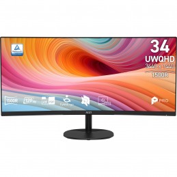 MSI Pro MP341CQ E12 Monitor PC 86,4 cm (34") 3440 x 1440 Pixel UltraWide Quad HD Nero