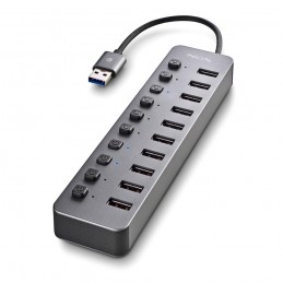 NGS IHUB 10 USB 3.2 Gen 1 (3.1 Gen 1) Type-A 5000 Mbit s Nero