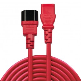 Lindy 30477 cavo di alimentazione Nero, Rosso 1 m Accoppiatore C14 Accoppiatore C13