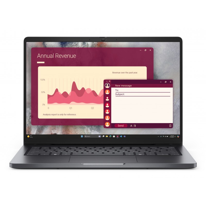 DELL Pro 14 PC14250 Intel Core Ultra 5 225U Computer portatile 35,6 cm (14") Full HD+ 16 GB DDR5-SDRAM 512 GB SSD Wi-Fi 6E