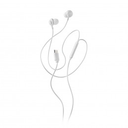 NGS CROSS STEP Auricolare Cablato In-ear Musica e Chiamate USB tipo-C Bianco