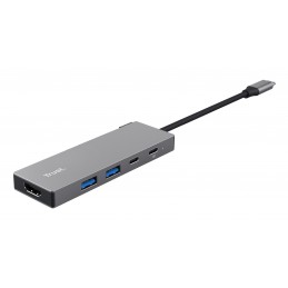 Trust 26062 hub di interfaccia USB tipo-C Grigio