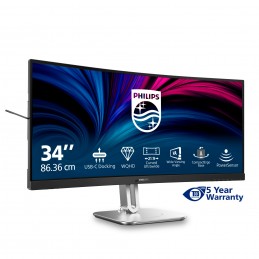 Philips Serie 5000 34B2U5600C 00 Monitor PC 86,4 cm (34") 3440 x 1440 Pixel Dual QHD LCD Grigio