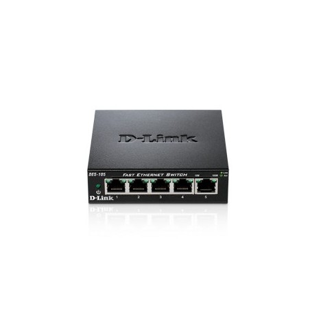 D-Link DES-105 switch di rete Non gestito Nero