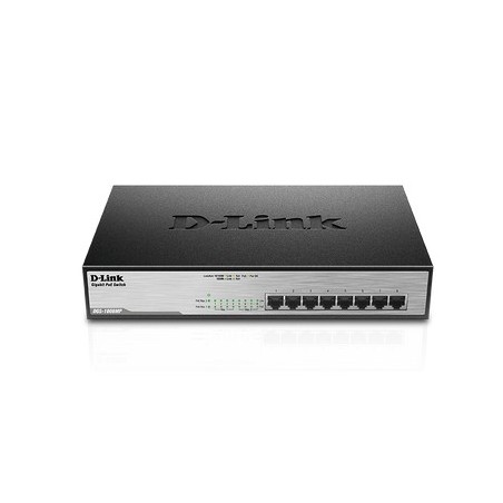 D-Link DGS-1008MP switch di rete Non gestito Gigabit Ethernet (10 100 1000) Supporto Power over Ethernet (PoE) 1U Nero