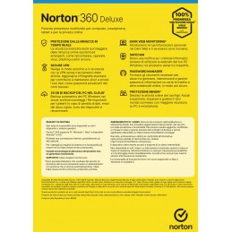 NortonLifeLock Norton 360 Deluxe 2023 | Antivirus per 3 dispositivi | Licenza di 1 anno | Secure VPN e Password Manager | PC,